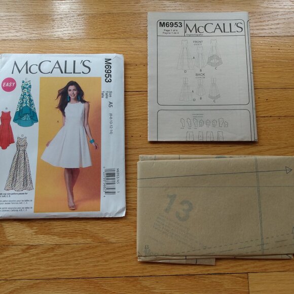 Dress Sewing Pattern Size 6-14 McCall's 6953 Sleeveless UNCUT - Picture 8 of 10